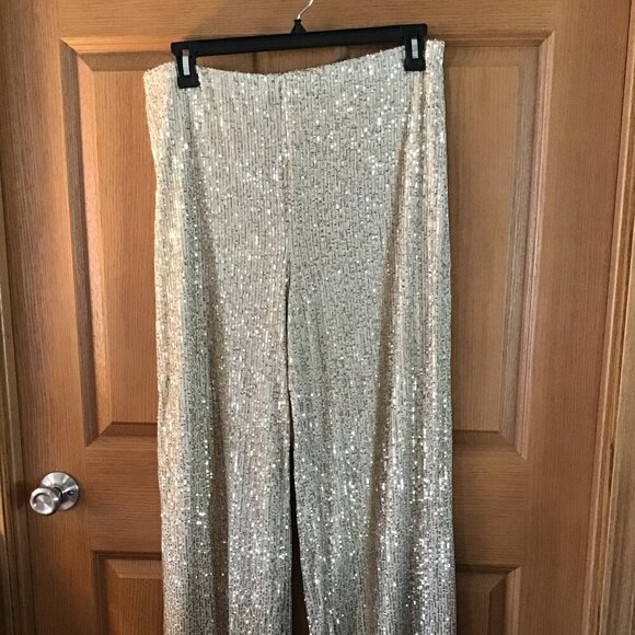 Premier Amour Gold Sequined Pants - Picture 1 of 3